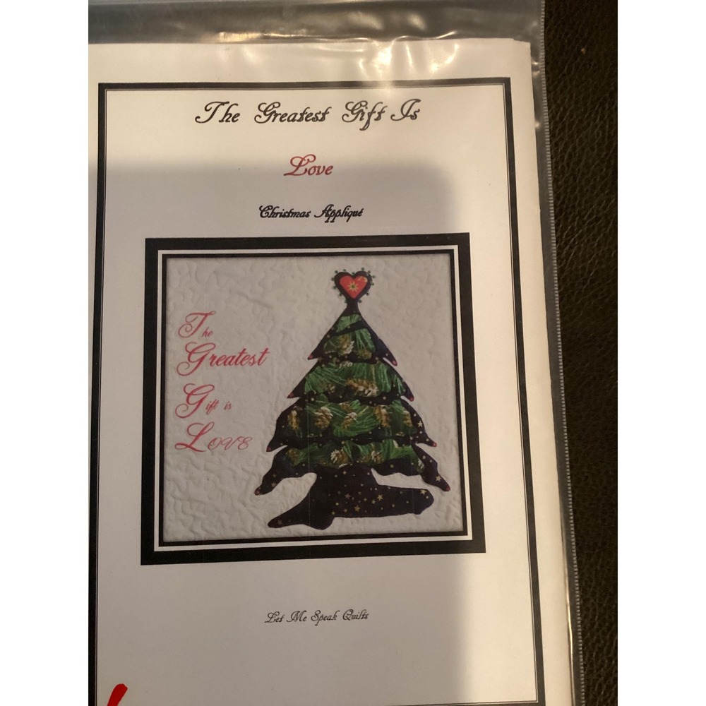Christmas Let Me‎ Speak quilt pattern - The Greatest Gift is Love